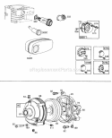 Gear Case AssemblyMufflers Diagram and Parts List for 195431-0210-04  Briggs and Stratton Engine